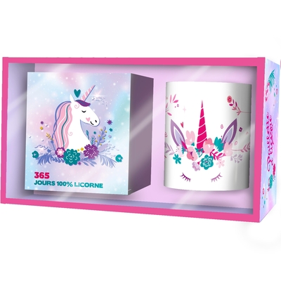 Image de Coffret calendrier mini 365 Licorne + bougie
