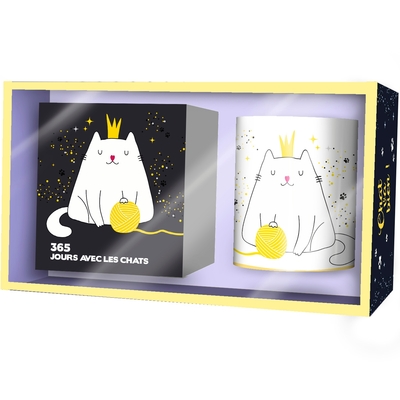 Image de Coffret calendrier mini 365 Chats + bougie