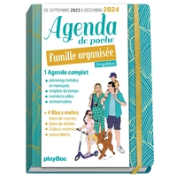 Image de Agenda de poche 2024 de la famille organisée - bleu (de sept. 2023 à déc. 2024)