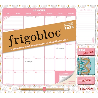 Picture of Frigobloc Mensuel 2025 Déco Art déco (de janv. à déc. 2025)