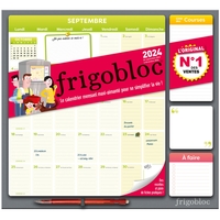 Image de Frigobloc Mensuel 2024 - Calendrier d'organisation familiale / mois (de sept. 2023 à déc. 2024)