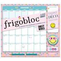 Image de Frigobloc Mensuel 2027 Smiley World - Calendrier organiseur familial (de janv  à déc. 2027)