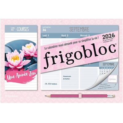 Picture of Mini Frigobloc Hebdomadaire 2026 Une Année Zen (de sept. 2025 à déc. 2026)