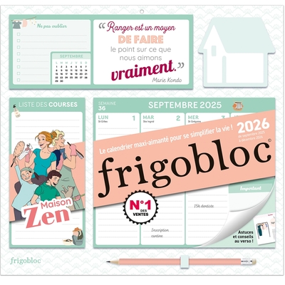 Picture of Frigobloc Hebdomadaire 2026 Maison Zen (de sept. 2025 à déc. 2026)