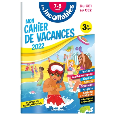 Picture of Cahier de vacances 2022 - Les incollables - Du CE1 au CE2 - 7-8 ans