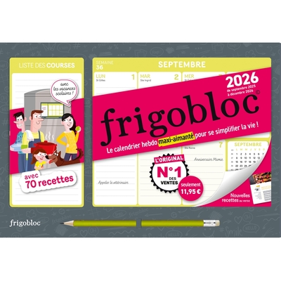 Picture of Frigobloc Hebdomadaire Compact 2026  - Calendrier Compact / sem (de sept. 2025 à déc. 2026)