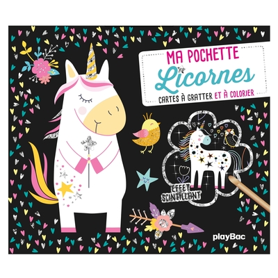 Image de Mini pochette Licornes - Cartes à gratter et à colorier
