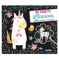 Image de Mini pochette Licornes - Cartes à gratter et à colorier