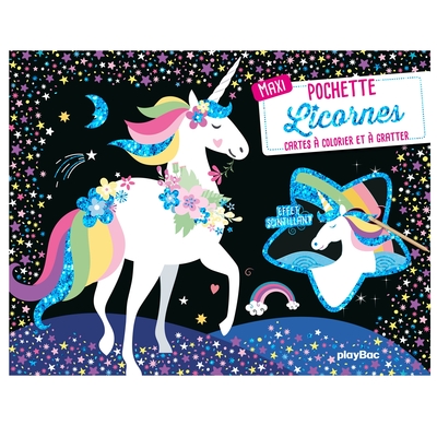 Image de Maxi pochette Licornes - Cartes à colorier et à gratter