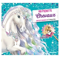 Image de Ma pochette Chevaux - Carte à pailleter et à colorier - Ed 2019