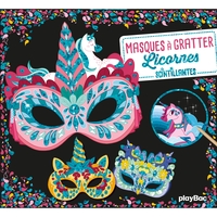 Image de Masques à gratter Licornes