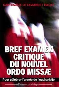 Image de Bref examen critique du nouvel ordo missae