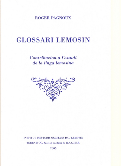 Image de Glossari lemosin - Contribucion a l'estudi de la linga lemosina