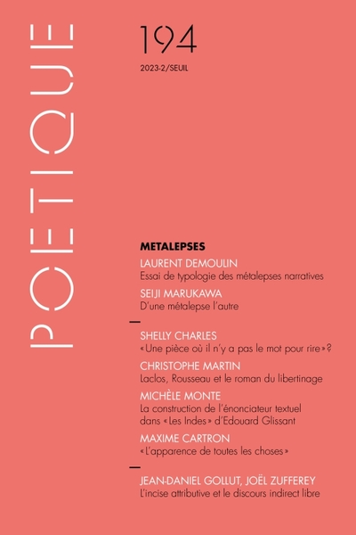 Image de Poétique, n° 194