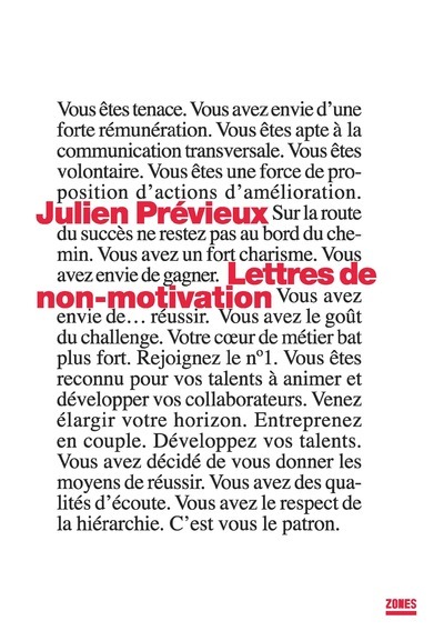 Image de Lettres de non motivation