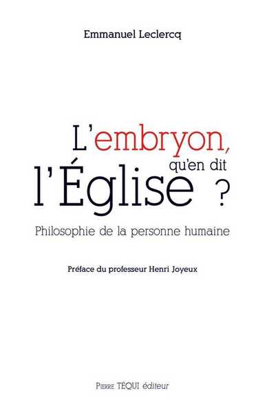 Picture of L'embryon, qu'en dit l'Église ?