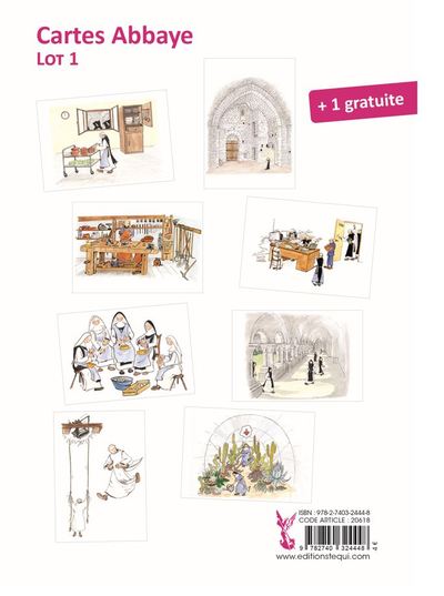 Picture of Série de 8 cartes Abbaye Lot 1