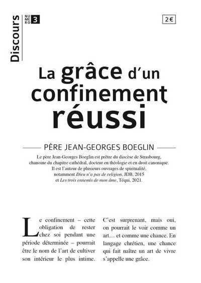 Picture of Discours n°3 - La grâce d'un confinement réussi