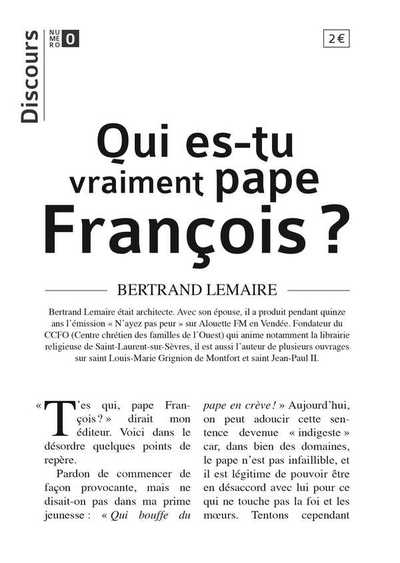 Image de Discours n°0 - Qui es-tu vraiment pape François ?