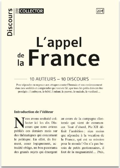 Picture of Discours n° Collector - L'appel de la France