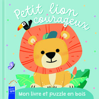 Picture of Petit lion courageux - Mon livre et puzzle en bois