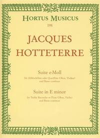 Picture of JACQUES HOTTETERRE  : SUITE EN MI MINEUR - SUITE E-MINOR OP. 5-2