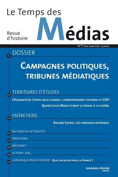 Picture of Le Temps des médias n° 7