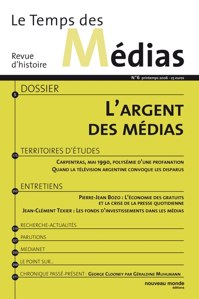 Picture of Le Temps des médias n° 6