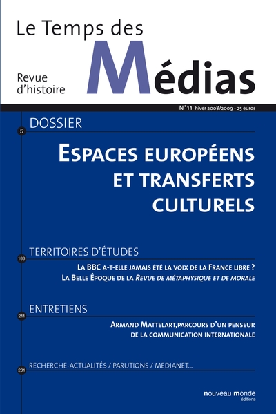 Image de Le Temps des médias n° 11