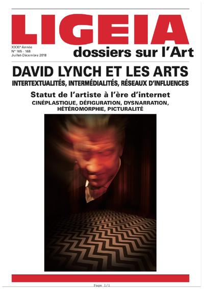 Image de Ligeia N°165/168 David Lynch et les arts - juillet/décembre 2018