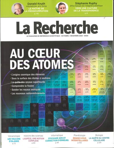 Picture of La Recherche n°583 : Au coeur des atomes - Octobre/Décembre 2025