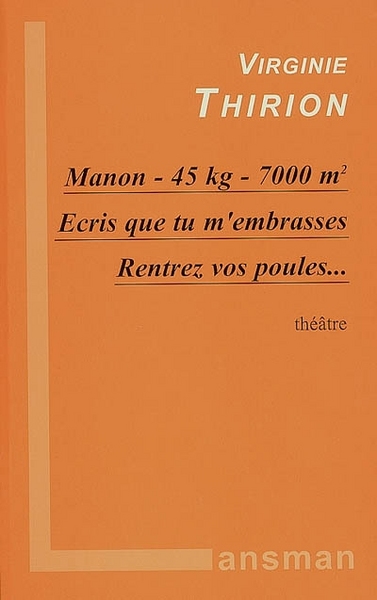 Manon - 45 kg - 7000 m2 (9782872825813-front-cover)