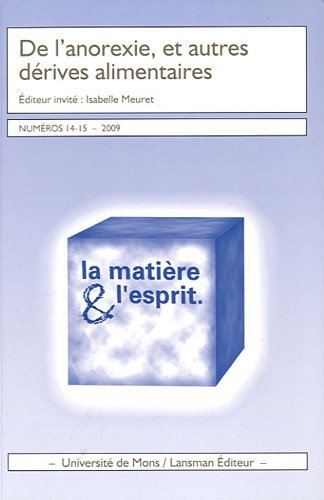 DE L'ANOREXIE ET AUTRES DERIVES ALIMENTAIRES (9782872828005-front-cover)
