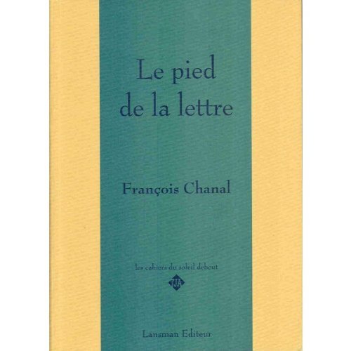 LE PIED DE LA LETTRE (9782872823864-front-cover)