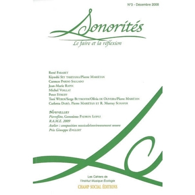 Sonorites N 3, Lecture esthétique épistémique de l'environnement (9782353710423-front-cover)