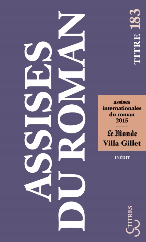 assises internationales du roman 2015 (9782267029093-front-cover)