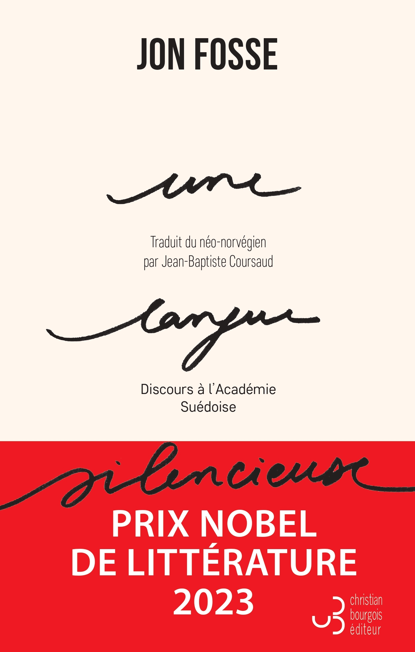 Une langue silencieuse, Discours à l’Académie suédoise (9782267049077-front-cover)