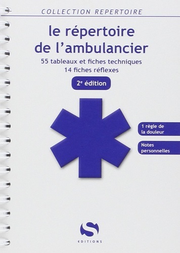 REPERTOIRE DE L'AMBULANCIER 2E ED (9782356400956-front-cover)