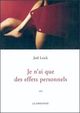 Je N'Ai que des Effets Personnels (9782913465329-front-cover)