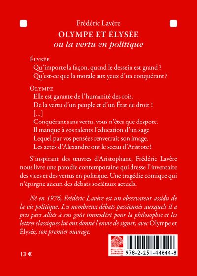 Olympe et Élysée, ou la vertu en politique (9782251446448-back-cover)