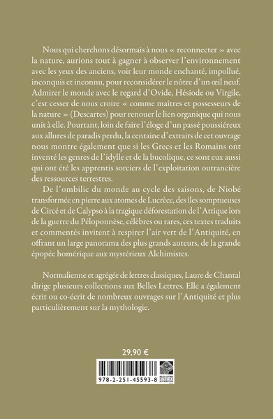 Bibliothèque idéale des pierres, plantes et paysages, D’Homère aux Alchimistes (9782251455938-back-cover)