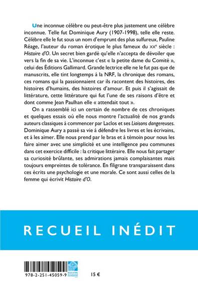 La Révolte de Madame de Merteuil et autres chroniques (9782251450599-back-cover)