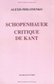 Schopenhauer critique de Kant (9782251442846-front-cover)