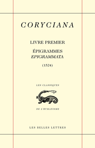 Coryciana. Livre Premier, Épigrammes / Epigrammata (1524) (9782251450988-front-cover)