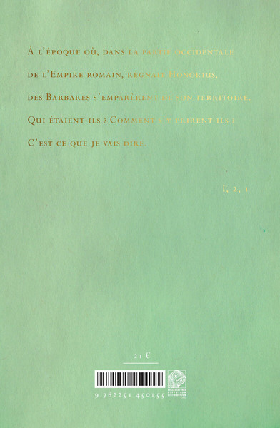 La Guerre contre les Vandales, Guerres de Justinien (Livres III et IV) (9782251450155-back-cover)