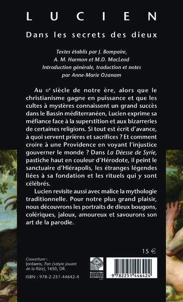 Dans les secrets des dieux (9782251446424-back-cover)