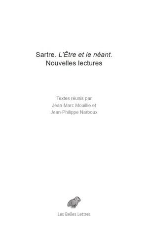 Sartre. L'Être et le néant, Nouvelles lectures (9782251445359-front-cover)
