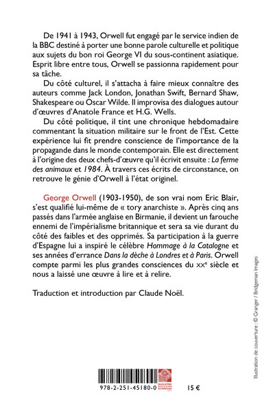 Chroniques du temps de la guerre, (1941-1943) (9782251451800-back-cover)