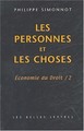 Les Personnes et les choses, Économie du Droit / 2 (9782251442730-front-cover)