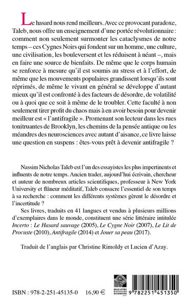 Antifragile [format poche], Les bienfaits du désordre (9782251451350-back-cover)